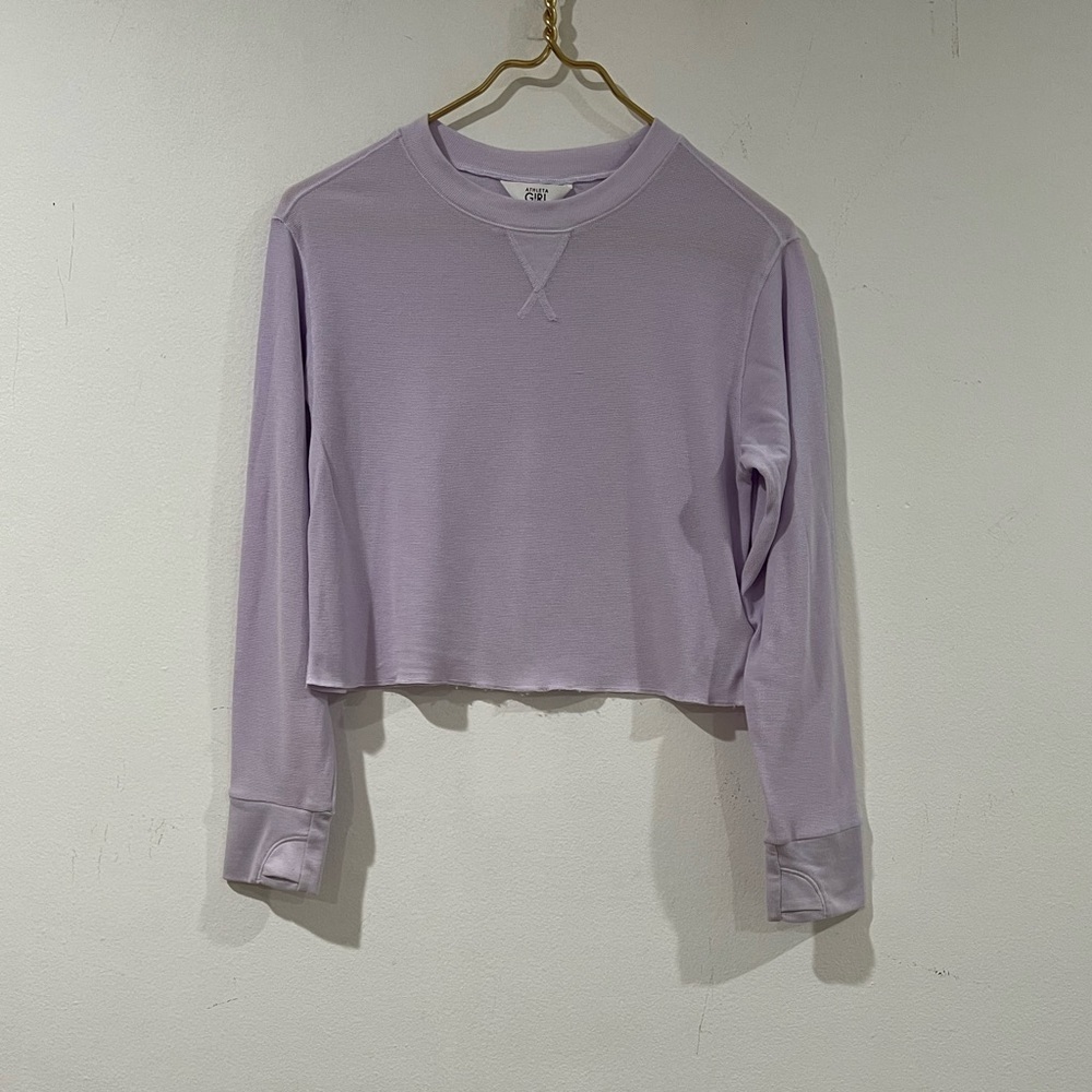 Athleta girl Light Purple Cropped Sweatshirt 12 Y